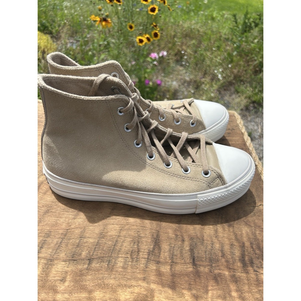 Converse Chuck Taylor All Star Berkshire Tan Suede High Top Sneakers Men 8